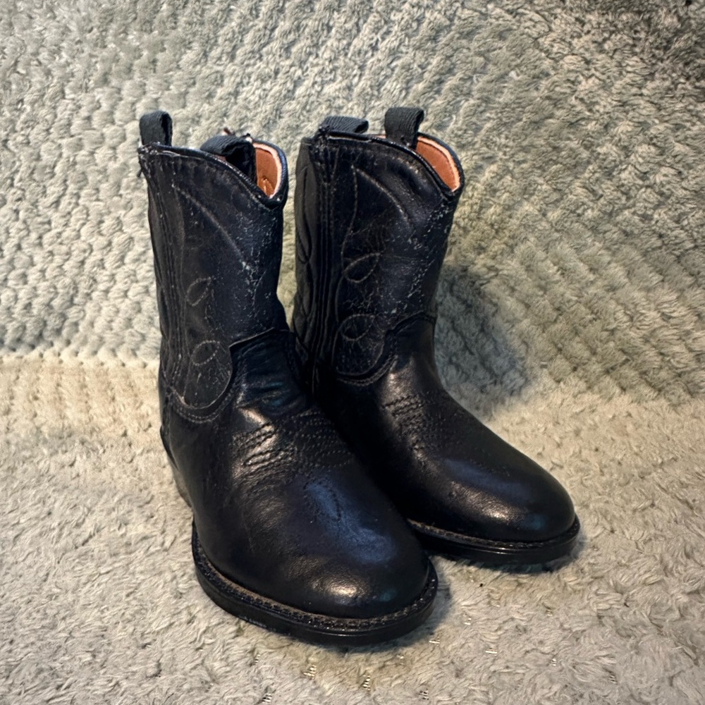 Old West Baby Black Cowboy Boots